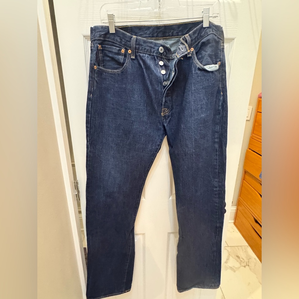 Levi's 501 Dark Blue Bootcut Jeans